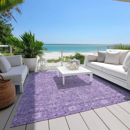 Mila Purple Washable Indoor-Outdoor Rug-Outdoor Rugs-LOOMLAN Rugs-LOOMLAN