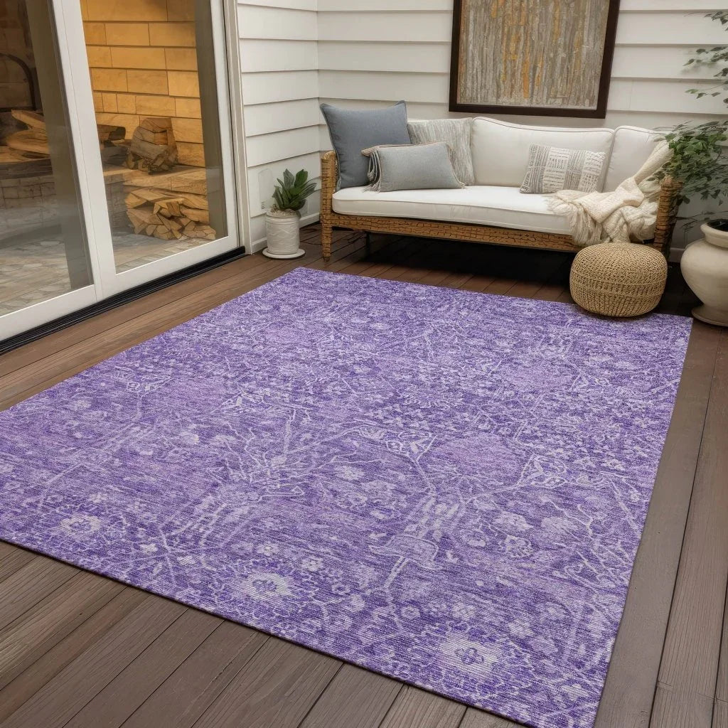 Mila Purple Washable Indoor-Outdoor Rug-Outdoor Rugs-LOOMLAN Rugs-LOOMLAN