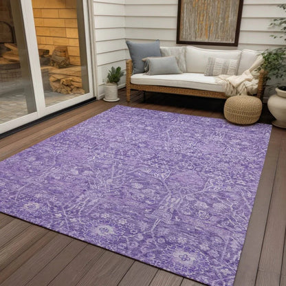 Mila Purple Washable Indoor-Outdoor Rug-Outdoor Rugs-LOOMLAN Rugs-LOOMLAN