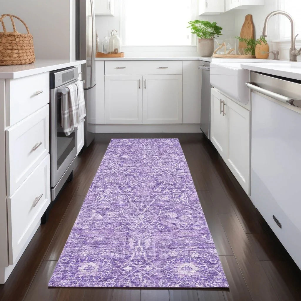 Mila Purple Washable Indoor-Outdoor Rug-Outdoor Rugs-LOOMLAN Rugs-LOOMLAN