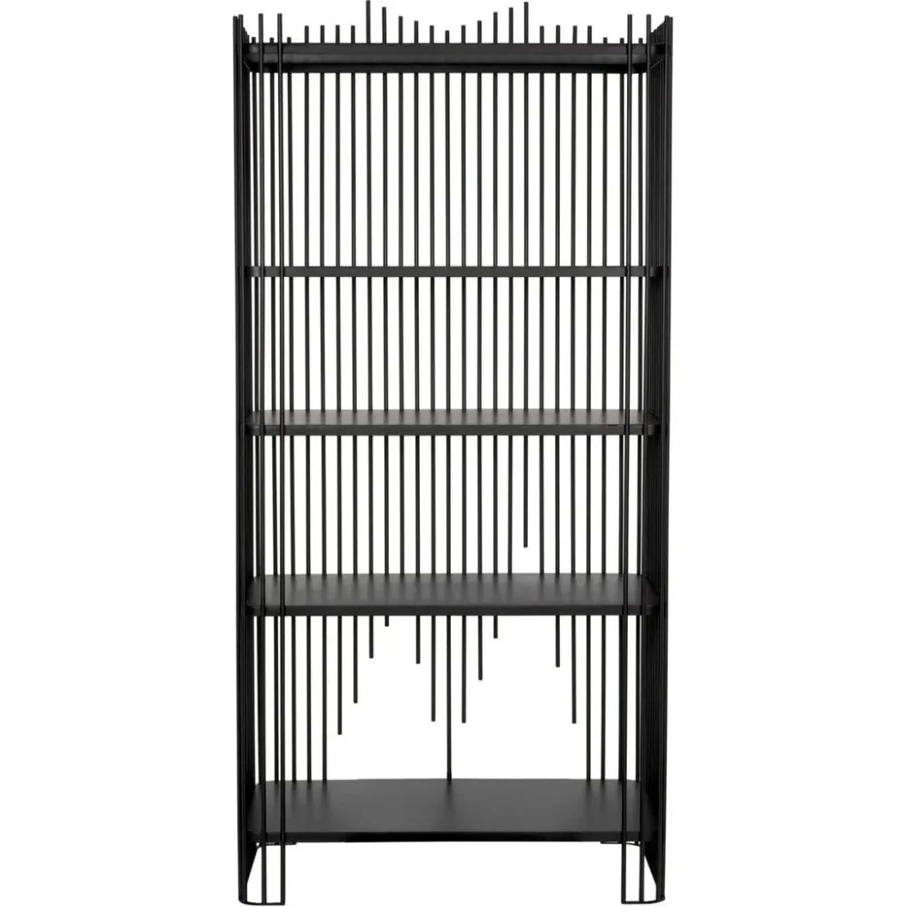 Mila Steel Black Etagere-Etageres-Noir-LOOMLAN