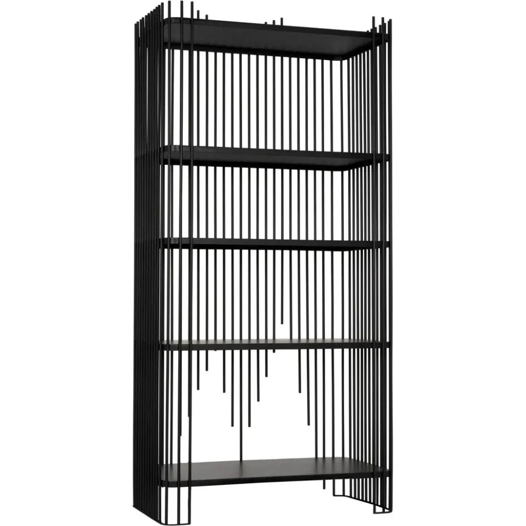 Mila Steel Black Etagere-Etageres-Noir-LOOMLAN