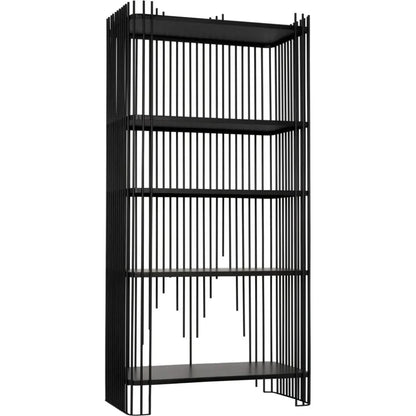 Mila Steel Black Etagere-Etageres-Noir-LOOMLAN