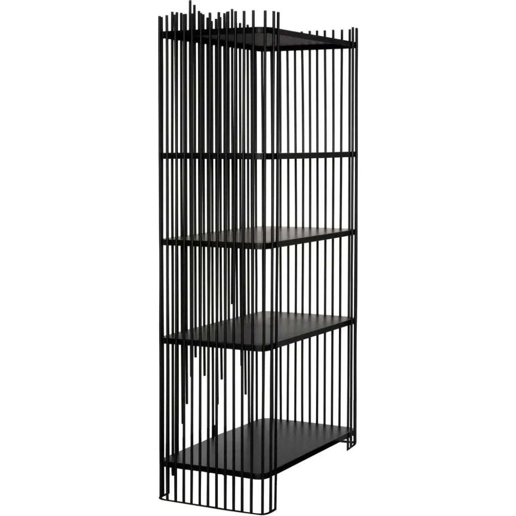 Mila Steel Black Etagere-Etageres-Noir-LOOMLAN