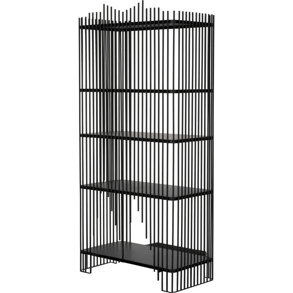 Mila Steel Black Etagere-Etageres-Noir-LOOMLAN