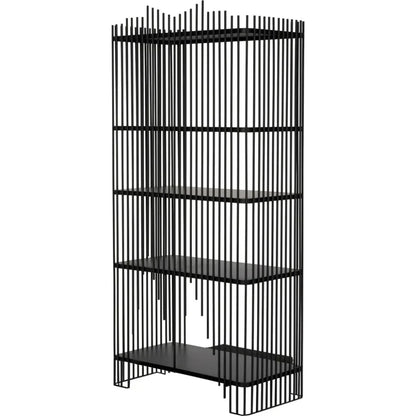 Mila Steel Black Etagere-Etageres-Noir-LOOMLAN