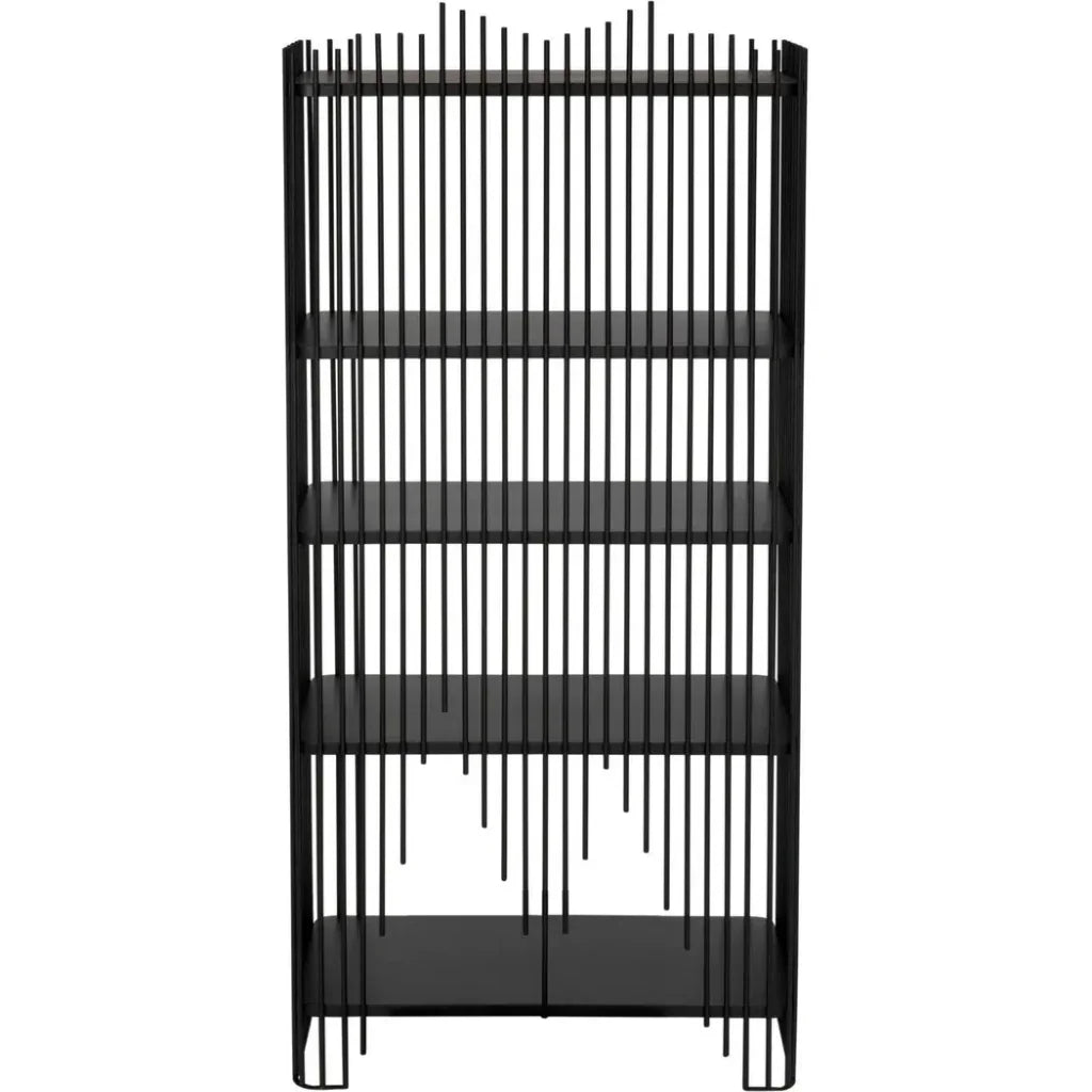 Mila Steel Black Etagere-Etageres-Noir-LOOMLAN