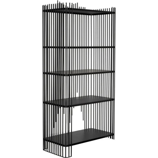 Mila Steel Black Etagere-Etageres-Noir-LOOMLAN
