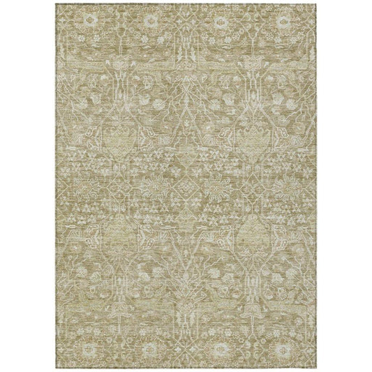 Mila Taupe Washable Indoor-Outdoor Rug-Outdoor Rugs-LOOMLAN Rugs-2'6" x 3'10"-LOOMLAN