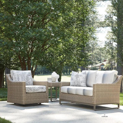 Milan 25" Square End Table Premium Wicker Furniture - LOOMLAN - Lloyd Flanders - Outdoor Side Tables
