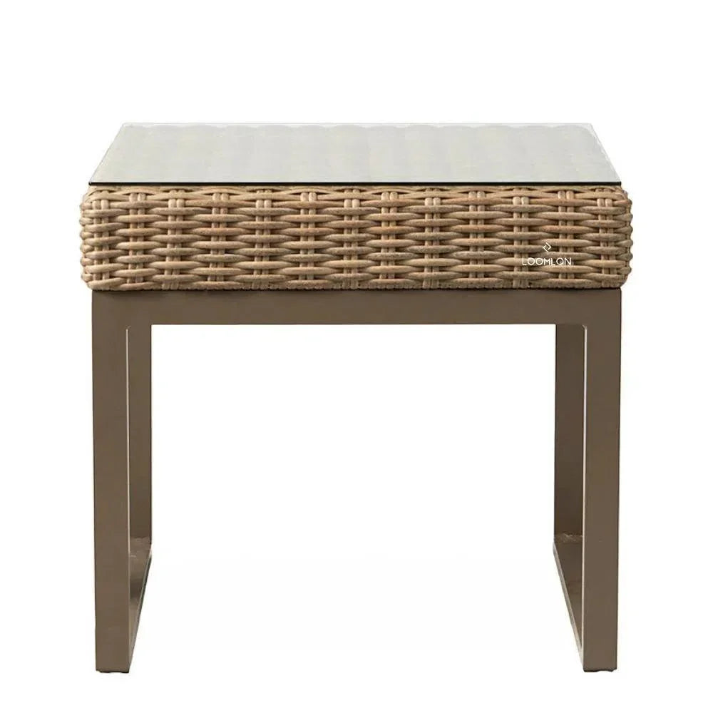 Milan 25" Square End Table Premium Wicker Furniture - LOOMLAN - Lloyd Flanders - Outdoor Side Tables