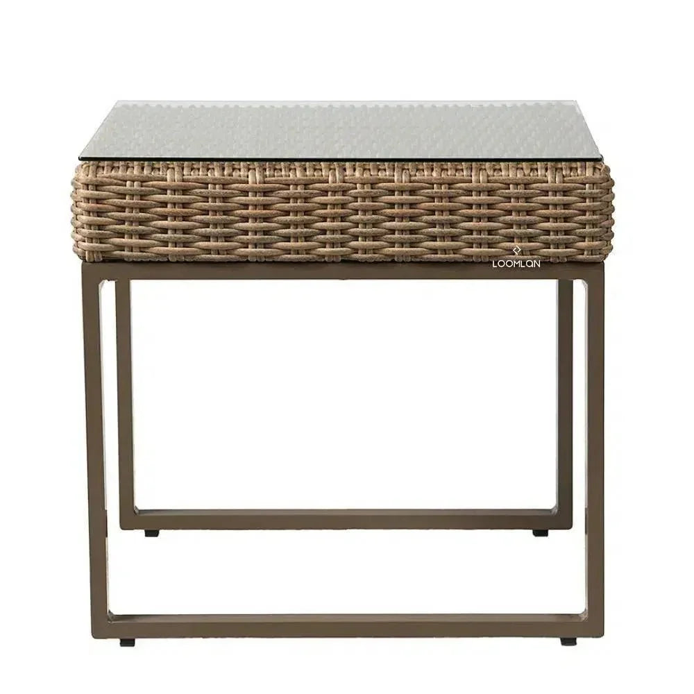 Milan 25" Square End Table Premium Wicker Furniture - LOOMLAN - Lloyd Flanders - Outdoor Side Tables
