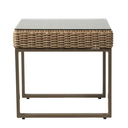 Milan 25" Square End Table Premium Wicker Furniture - LOOMLAN - Lloyd Flanders - Outdoor Side Tables