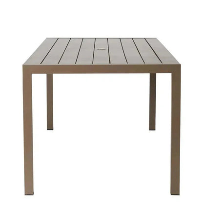 Milan 87" Rectangular Umbrella Dining Table Made USA-Outdoor Dining Tables-Lloyd Flanders-LOOMLAN