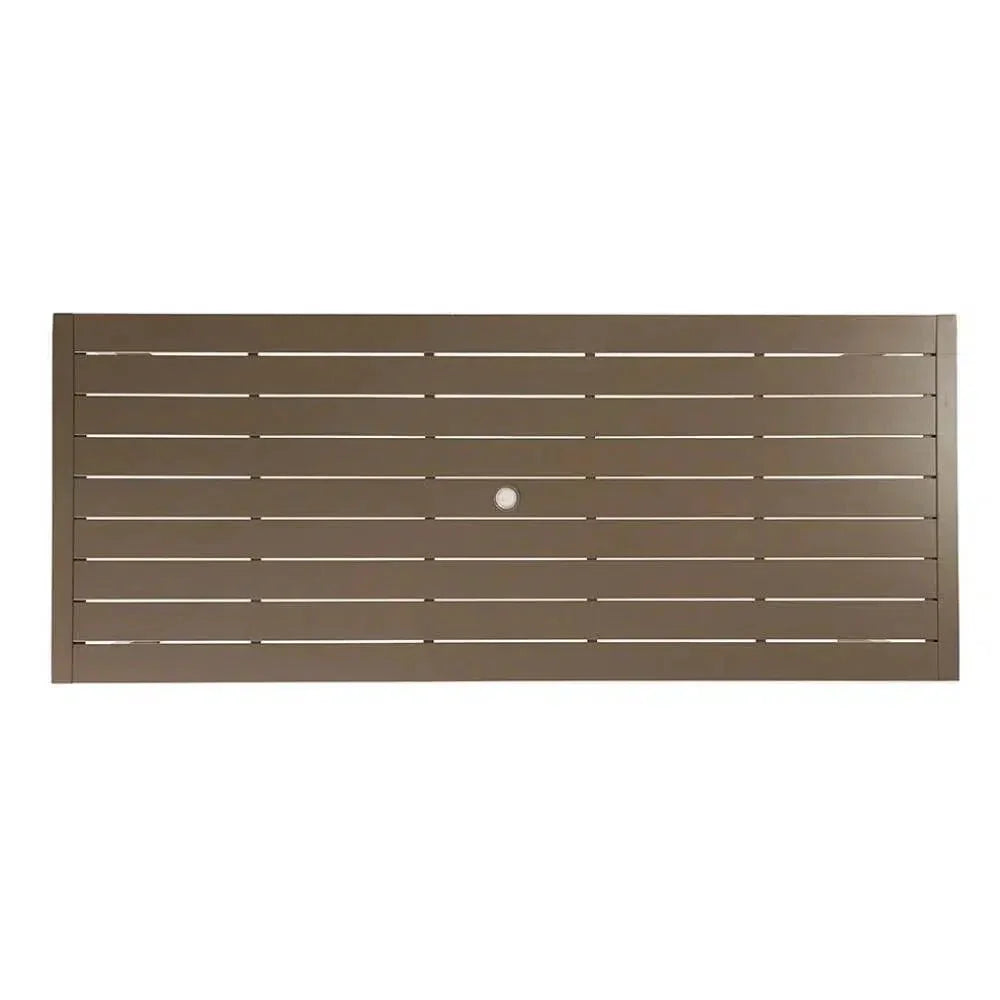 Milan 87" Rectangular Umbrella Dining Table Made USA-Outdoor Dining Tables-Lloyd Flanders-LOOMLAN