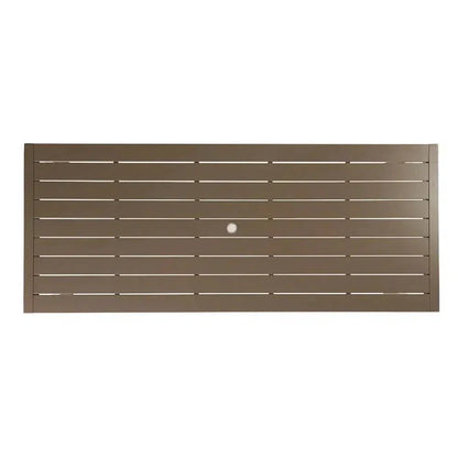 Milan 87" Rectangular Umbrella Dining Table Made USA-Outdoor Dining Tables-Lloyd Flanders-LOOMLAN