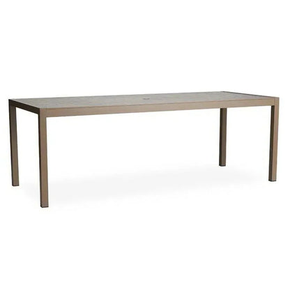 Milan 87" Rectangular Umbrella Dining Table Made USA-Outdoor Dining Tables-Lloyd Flanders-LOOMLAN