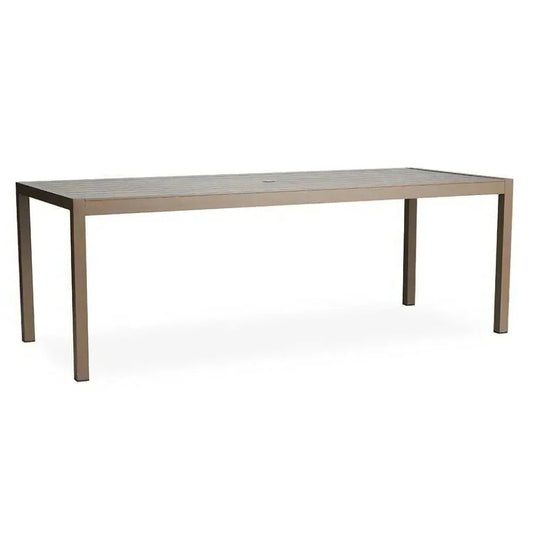 Milan 87" Rectangular Umbrella Dining Table Made USA-Outdoor Dining Tables-Lloyd Flanders-LOOMLAN
