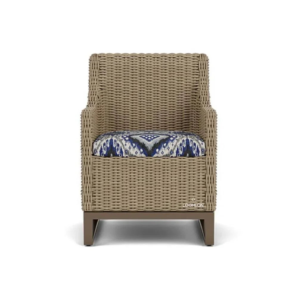 Milan Dining Armchair Premium Wicker Furniture Made USA-Outdoor Dining Chairs-Lloyd Flanders-LOOMLAN