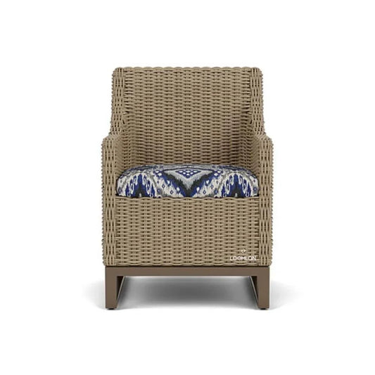 Milan Dining Armchair Premium Wicker Furniture Made USA-Outdoor Dining Chairs-Lloyd Flanders-LOOMLAN