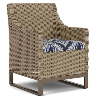 Milan Dining Armchair Premium Wicker Furniture Made USA-Outdoor Dining Chairs-Lloyd Flanders-LOOMLAN
