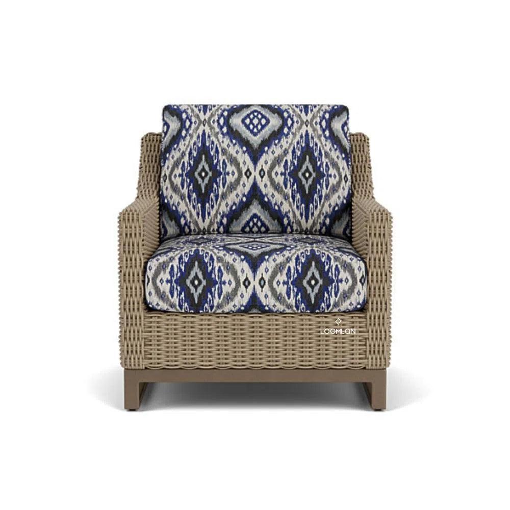 Milan Lounge Chair Premium Wicker Furniture Made USA-Outdoor Lounge Chairs-Lloyd Flanders-LOOMLAN