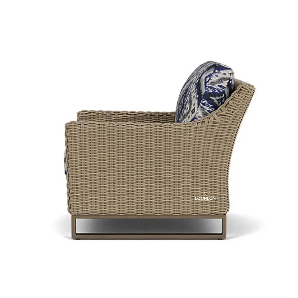 Milan Lounge Chair Premium Wicker Furniture Made USA-Outdoor Lounge Chairs-Lloyd Flanders-LOOMLAN