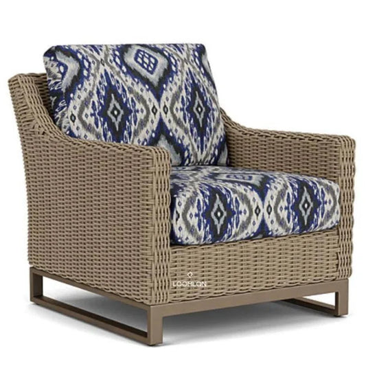 Milan Lounge Chair Premium Wicker Furniture Made USA-Outdoor Lounge Chairs-Lloyd Flanders-LOOMLAN