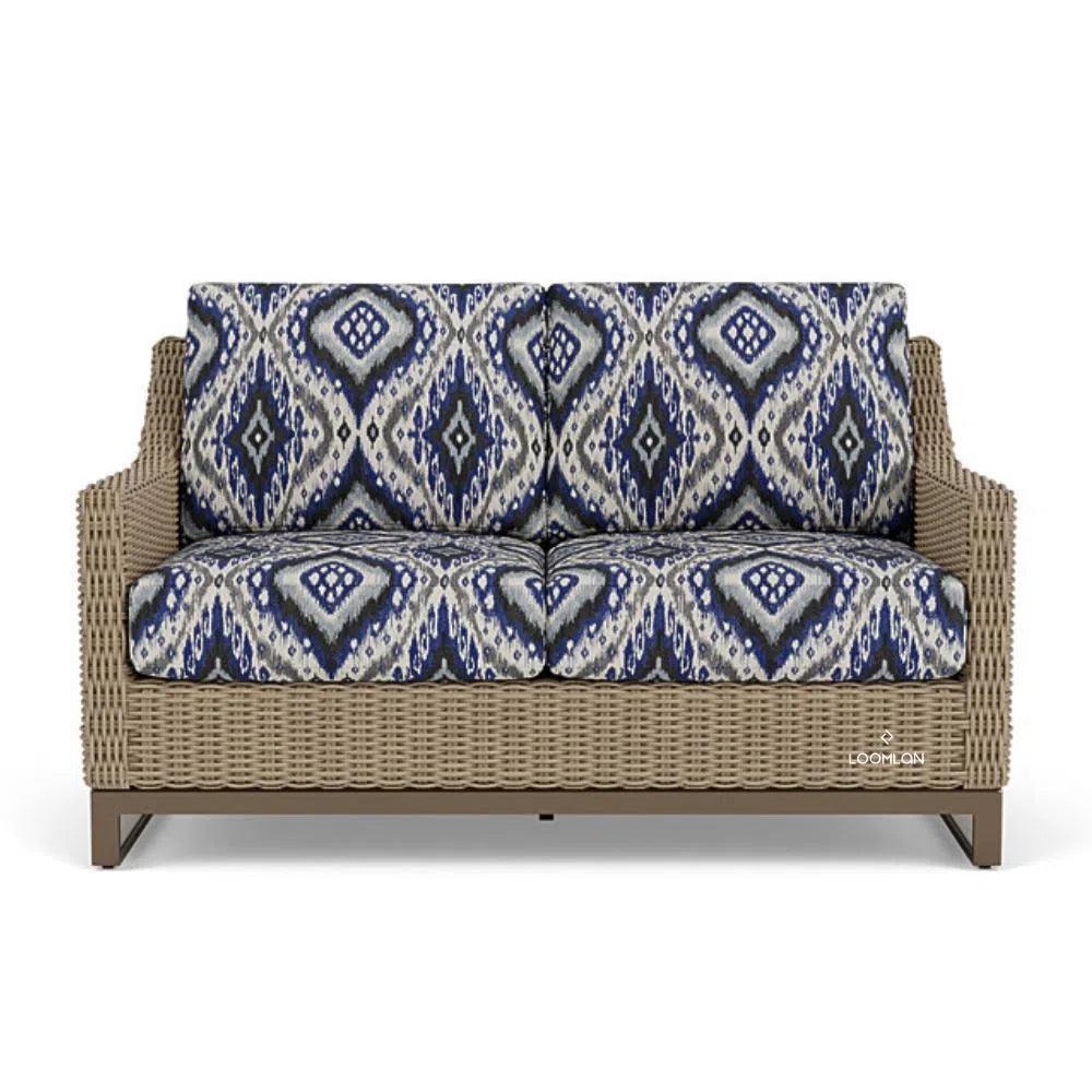 Milan Loveseat Premium Wicker Furniture Made USA - LOOMLAN - Lloyd Flanders - Outdoor Sofas & Loveseats