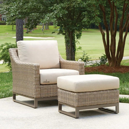 Milan Ottoman Premium Wicker Furniture Made USA-Outdoor Ottomans-Lloyd Flanders-LOOMLAN