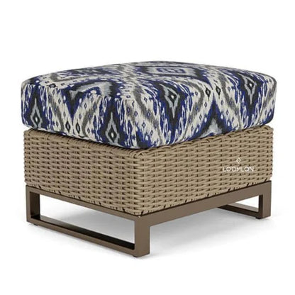Milan Ottoman Premium Wicker Furniture Made USA-Outdoor Ottomans-Lloyd Flanders-LOOMLAN