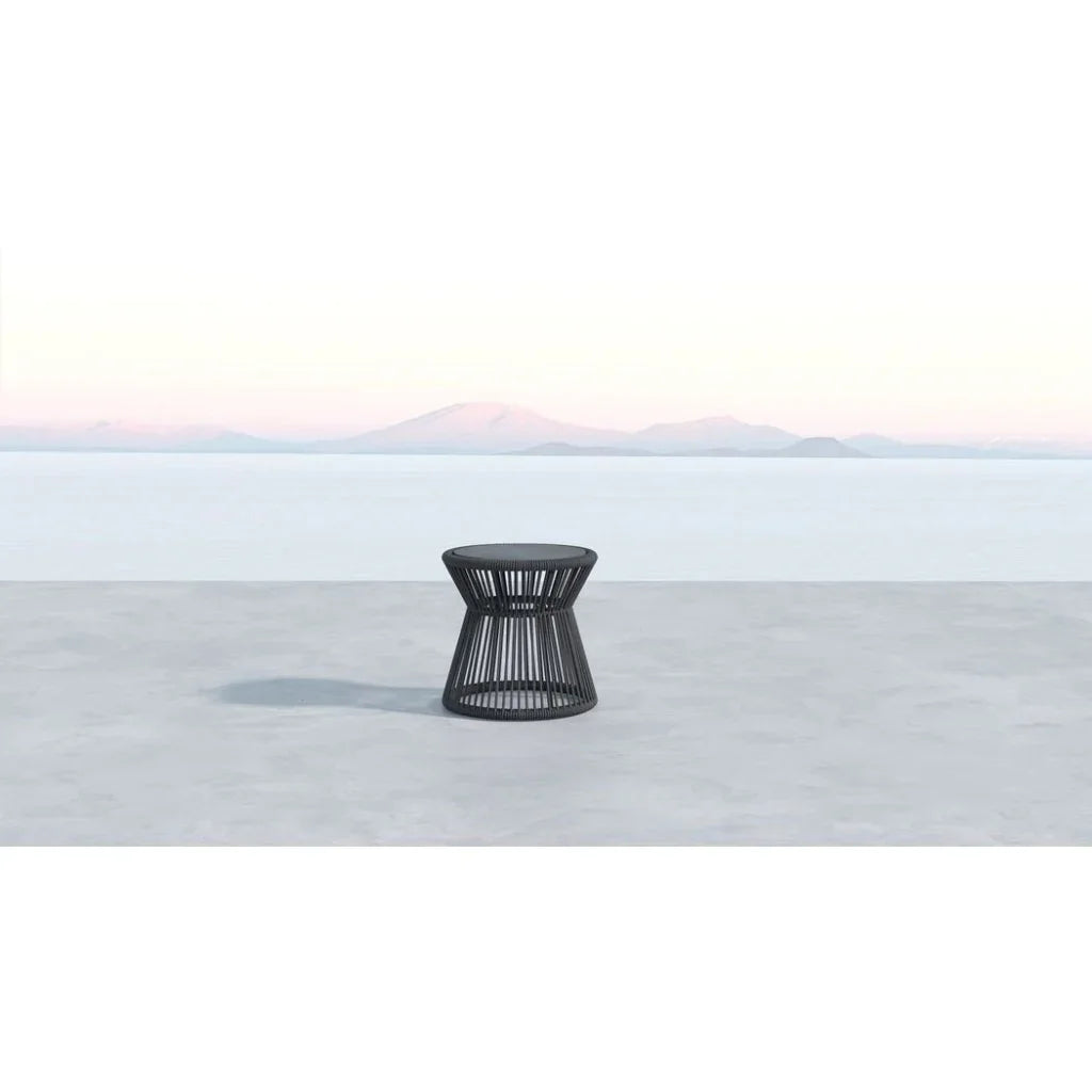 Milano Aluminum Modern Outdoor End Table - LOOMLAN - Sunset West - Outdoor Side Tables