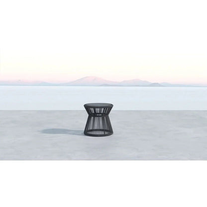 Milano Aluminum Modern Outdoor End Table - LOOMLAN - Sunset West - Outdoor Side Tables