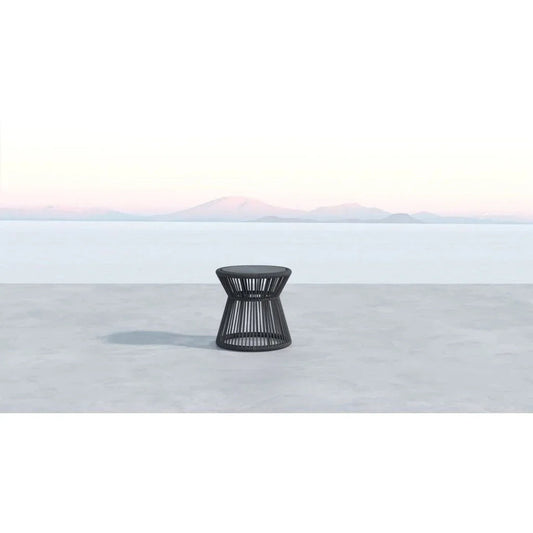 Milano Aluminum Modern Outdoor End Table - LOOMLAN - Sunset West - Outdoor Side Tables