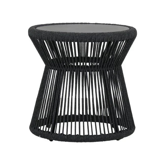 Milano Aluminum Modern Outdoor End Table - LOOMLAN - Sunset West - Outdoor Side Tables