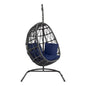 Milano Sunbrella Cozy Outdoor Hanging Chair-Outdoor Hanging Chairs-Sunset West-Echo Midnight-LOOMLAN