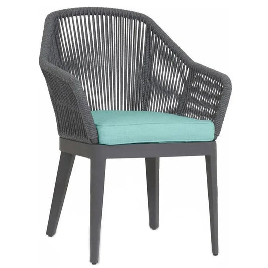 Milano Sunbrella Outdoor Dining Chair 2PC-Outdoor Dining Chairs-Sunset West-Dupione Celeste-LOOMLAN