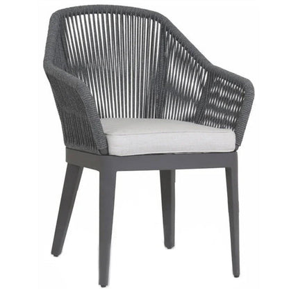 Milano Sunbrella Outdoor Dining Chair 2PC-Outdoor Dining Chairs-Sunset West-Echo Ash-LOOMLAN