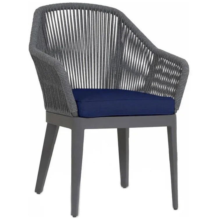 Milano Sunbrella Outdoor Dining Chair 2PC-Outdoor Dining Chairs-Sunset West-Echo Midnight-LOOMLAN