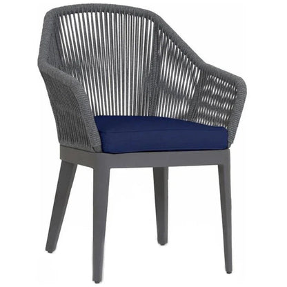 Milano Sunbrella Outdoor Dining Chair 2PC-Outdoor Dining Chairs-Sunset West-Echo Midnight-LOOMLAN