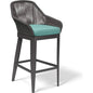 Milano Weatherproof Outdoor Bar Stool-Outdoor Bar Stools-Sunset West-Dupione Celeste-LOOMLAN