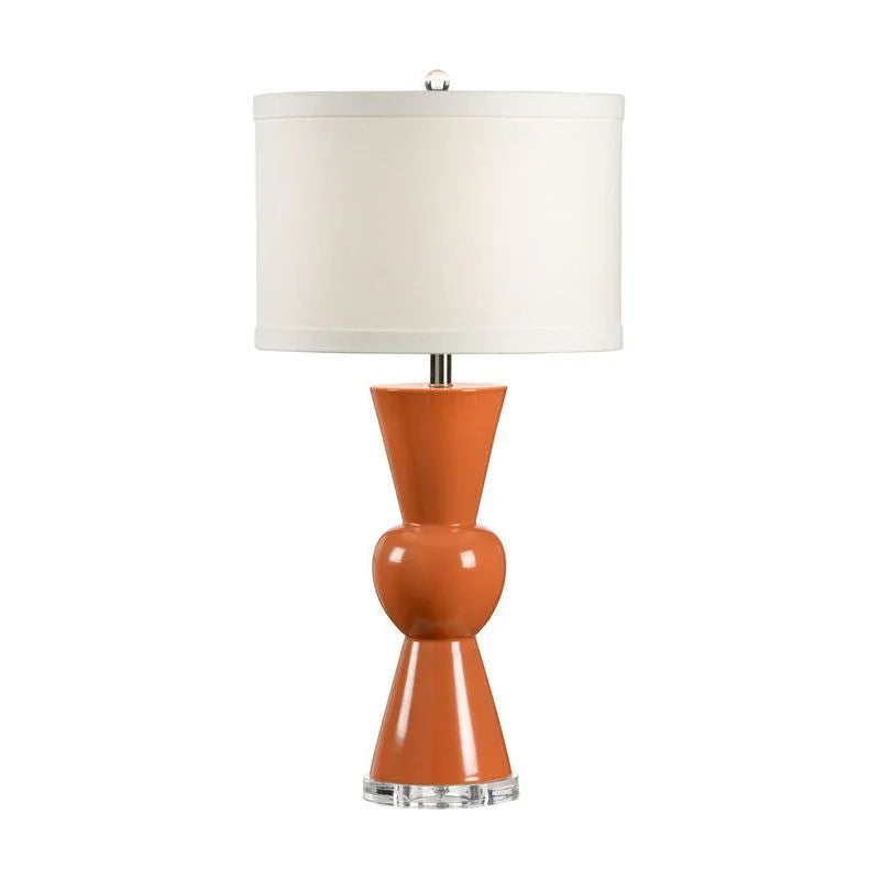 Mildred Orange Glazed Ceramic Table Lamp - LOOMLAN - Wildwood - Table Lamps
