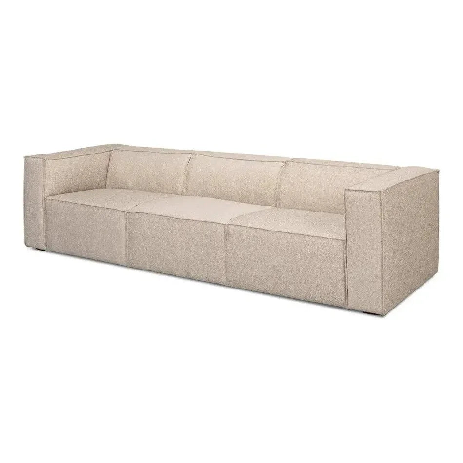 Miles Linen Sofa Low Profile 109" - LOOMLAN - Sarreid - Sofas & Loveseats