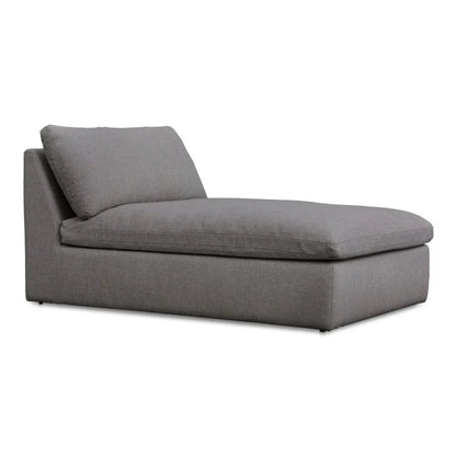 Miles Olefin Fabric Outdoor Chaise-Outdoor Chaises-Moe's Home-Light Grey-LOOMLAN