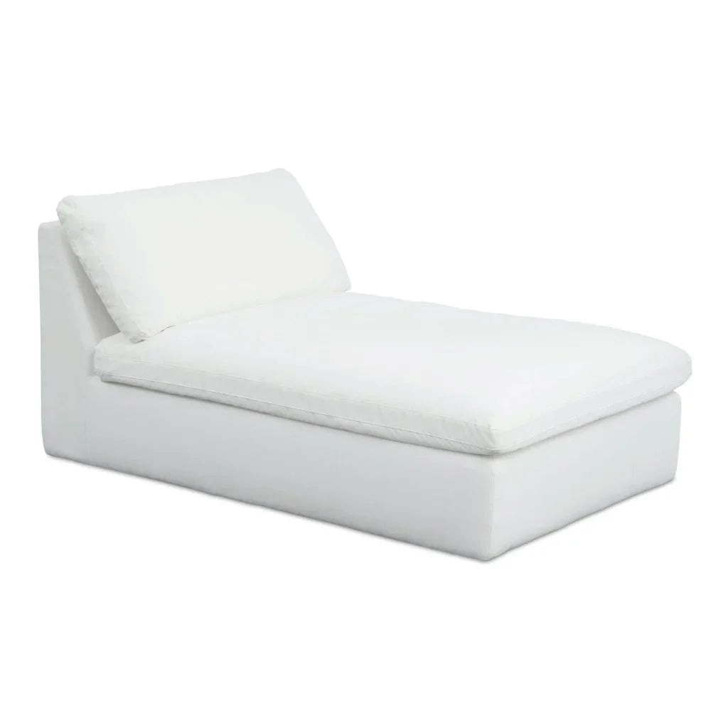 Miles Olefin Fabric Outdoor Chaise-Outdoor Chaises-Moe's Home-White-LOOMLAN