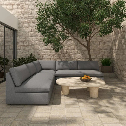 Miles Quick Dry Outdoor Sectional Sofa (Set Of 5) - LOOMLAN - Moe's Home - Outdoor Sofas & Loveseats
