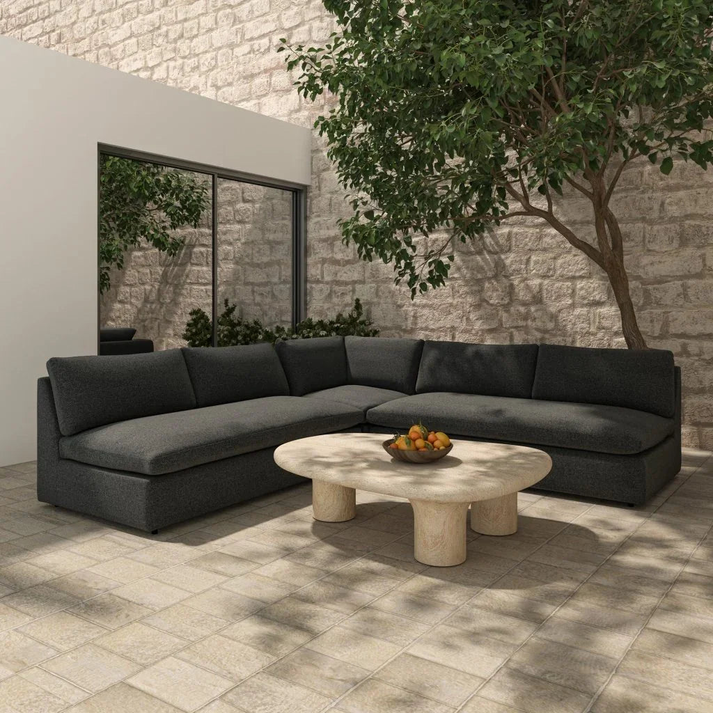 Miles Quick Dry Outdoor Sectional Sofa (Set Of 5) - LOOMLAN - Moe's Home - Outdoor Sofas & Loveseats