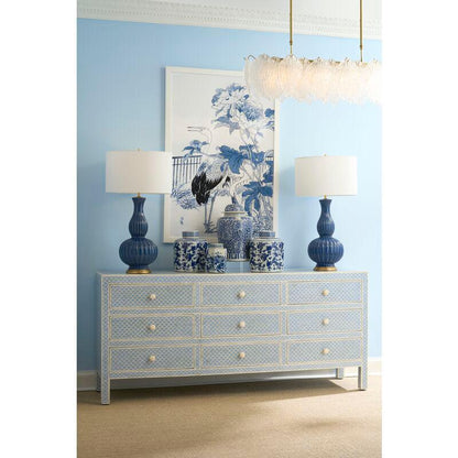 Milford Bone Inlay Patterned Blue Dresser - LOOMLAN - Chelsea House - Dressers