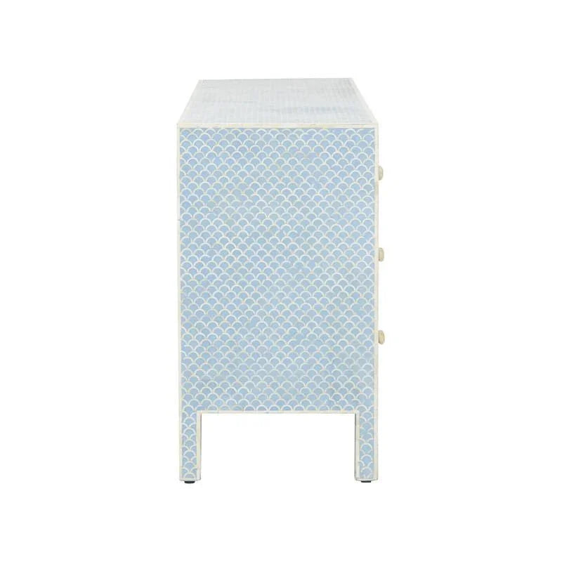 Milford Bone Inlay Patterned Blue Dresser - LOOMLAN - Chelsea House - Dressers