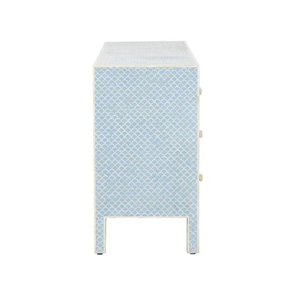 Milford Bone Inlay Patterned Blue Dresser - LOOMLAN - Chelsea House - Dressers